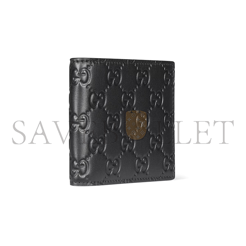 GUCCI GG EMBLEM BI-FOLD WALLET ‎850175 (11*9cm)
